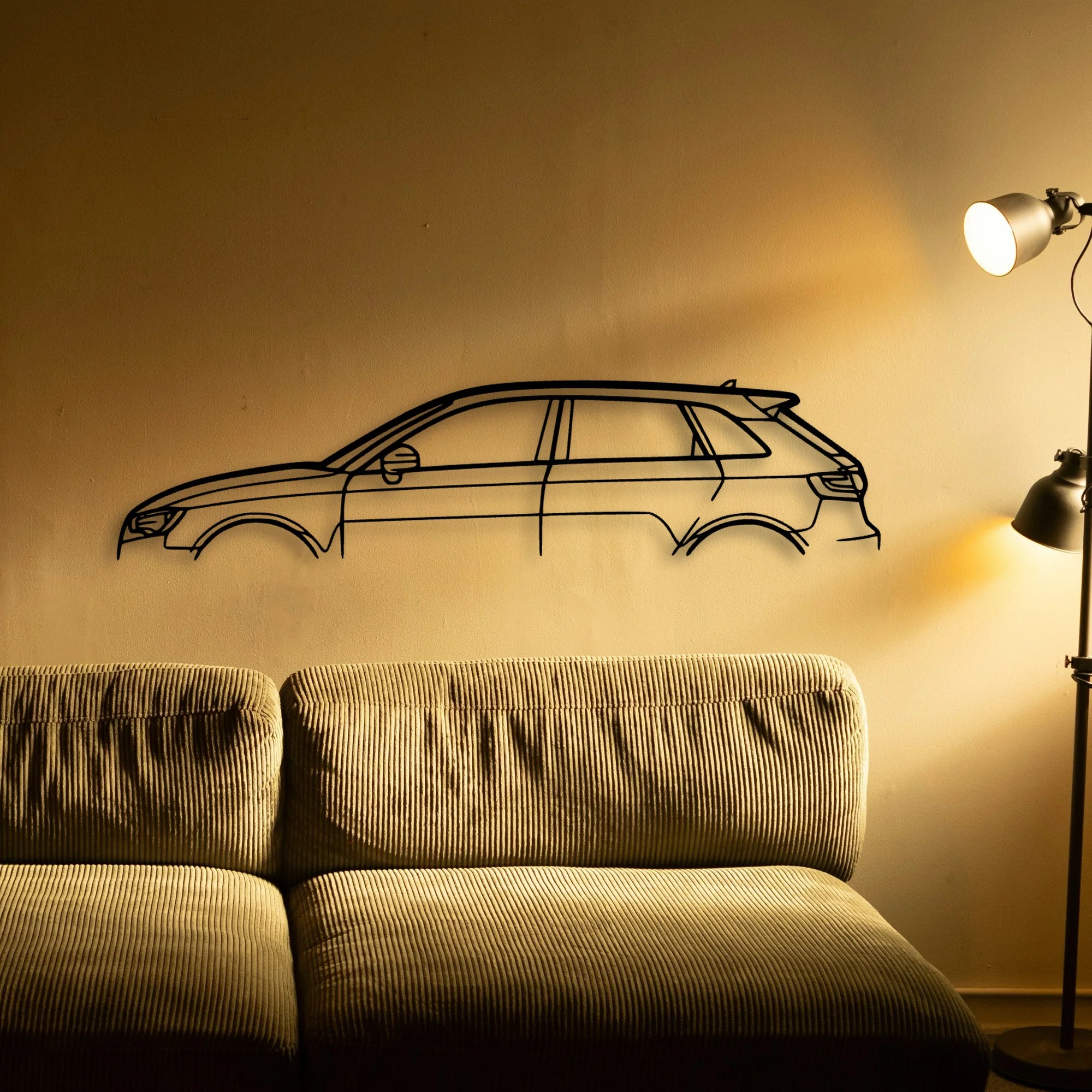 RS3 Sportback 2014 Classic Silhouette Metal Wall Art - Tinvibe