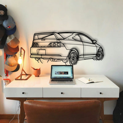 RSX Type S Angle Classic Silhouette Metal Wall Art - Tinvibe