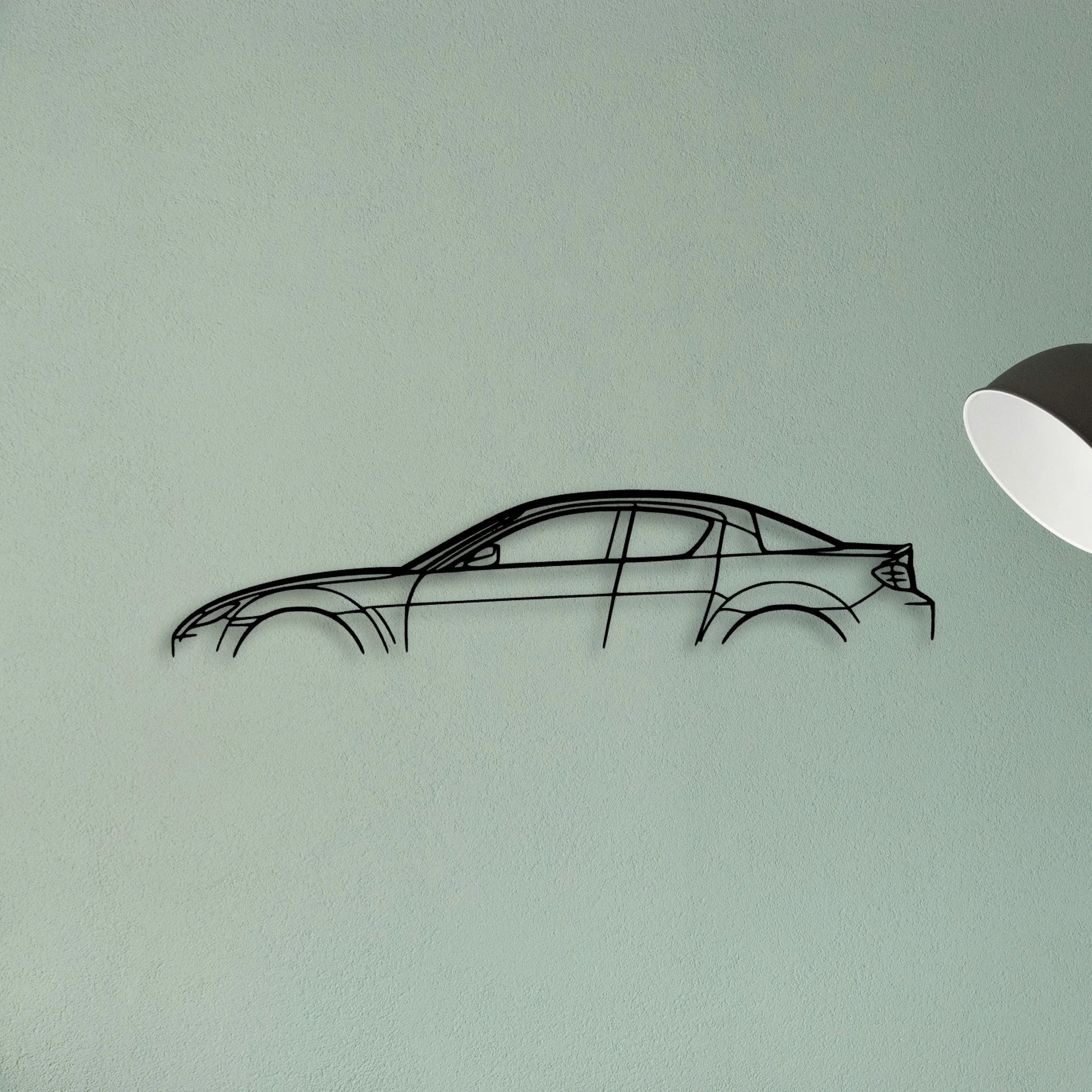 RX 8 Classic Silhouette Metal Wall Art - Tinvibe