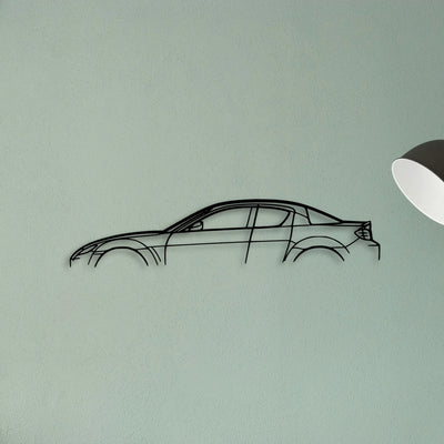 RX 8 Classic Silhouette Metal Wall Art - Tinvibe