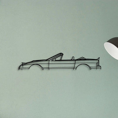 RX7 1986 Cabrio Classic Silhouette Metal Wall Art - Tinvibe