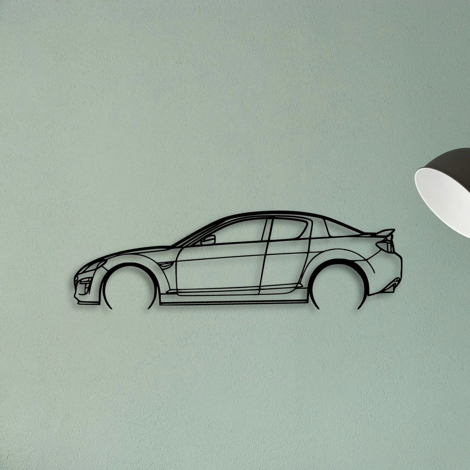 RX8 2 Classic Silhouette Metal Wall Art - Tinvibe