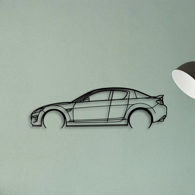 RX8 2 Classic Silhouette Metal Wall Art - Tinvibe
