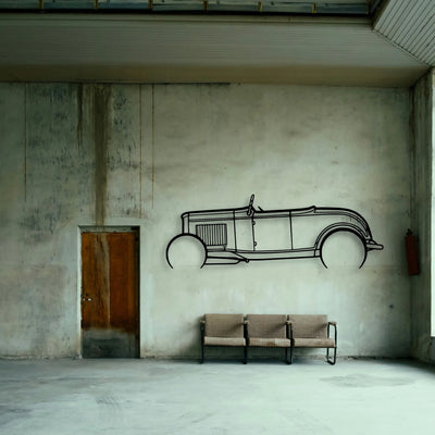 Roadster 1932 3 Classic Silhouette Metal Wall Art - Tinvibe