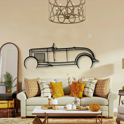 Roadster 1932 3 Classic Silhouette Metal Wall Art - Tinvibe