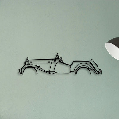 Roadster 1952 Classic Silhouette Metal Wall Art - Tinvibe