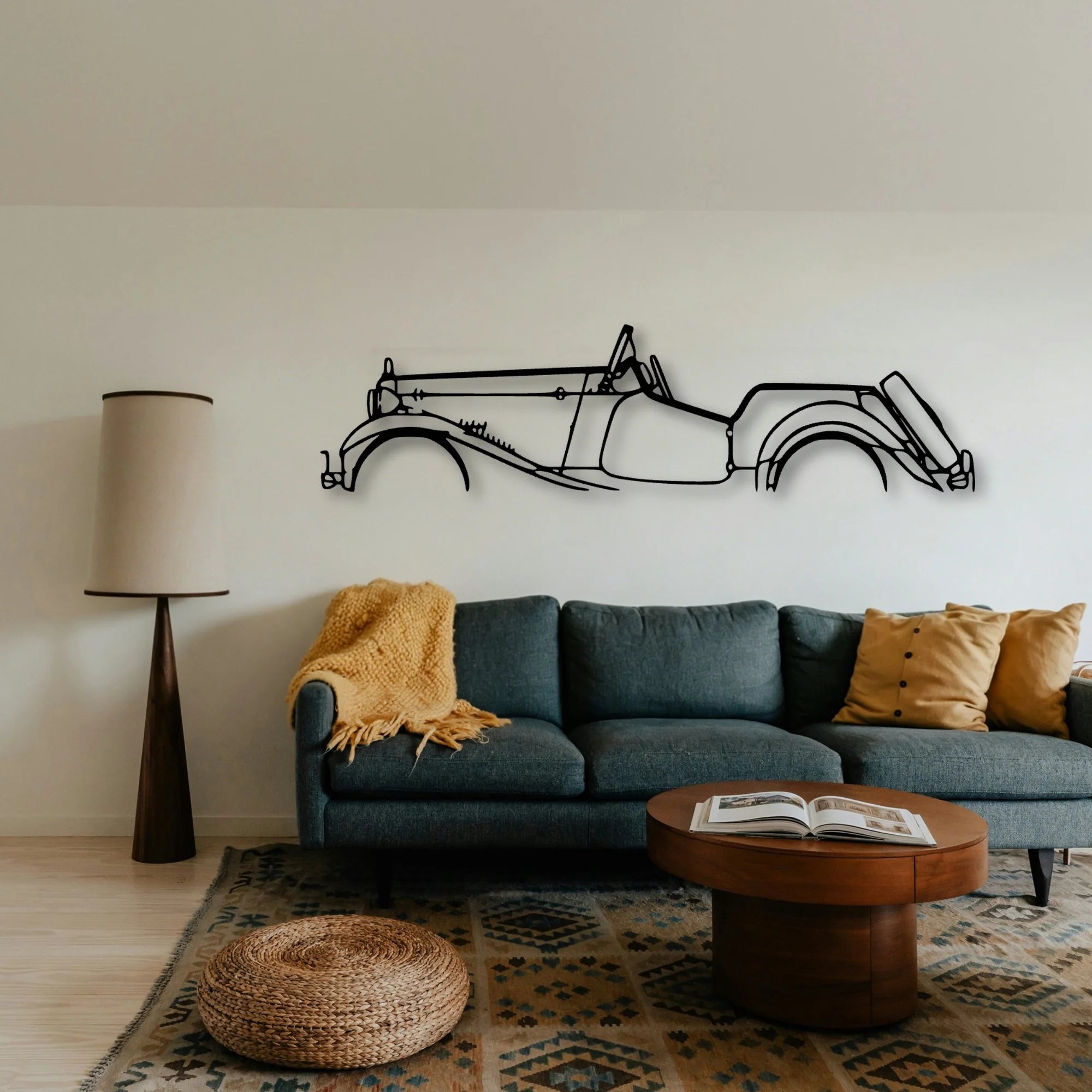 Roadster 1952 Classic Silhouette Metal Wall Art - Tinvibe