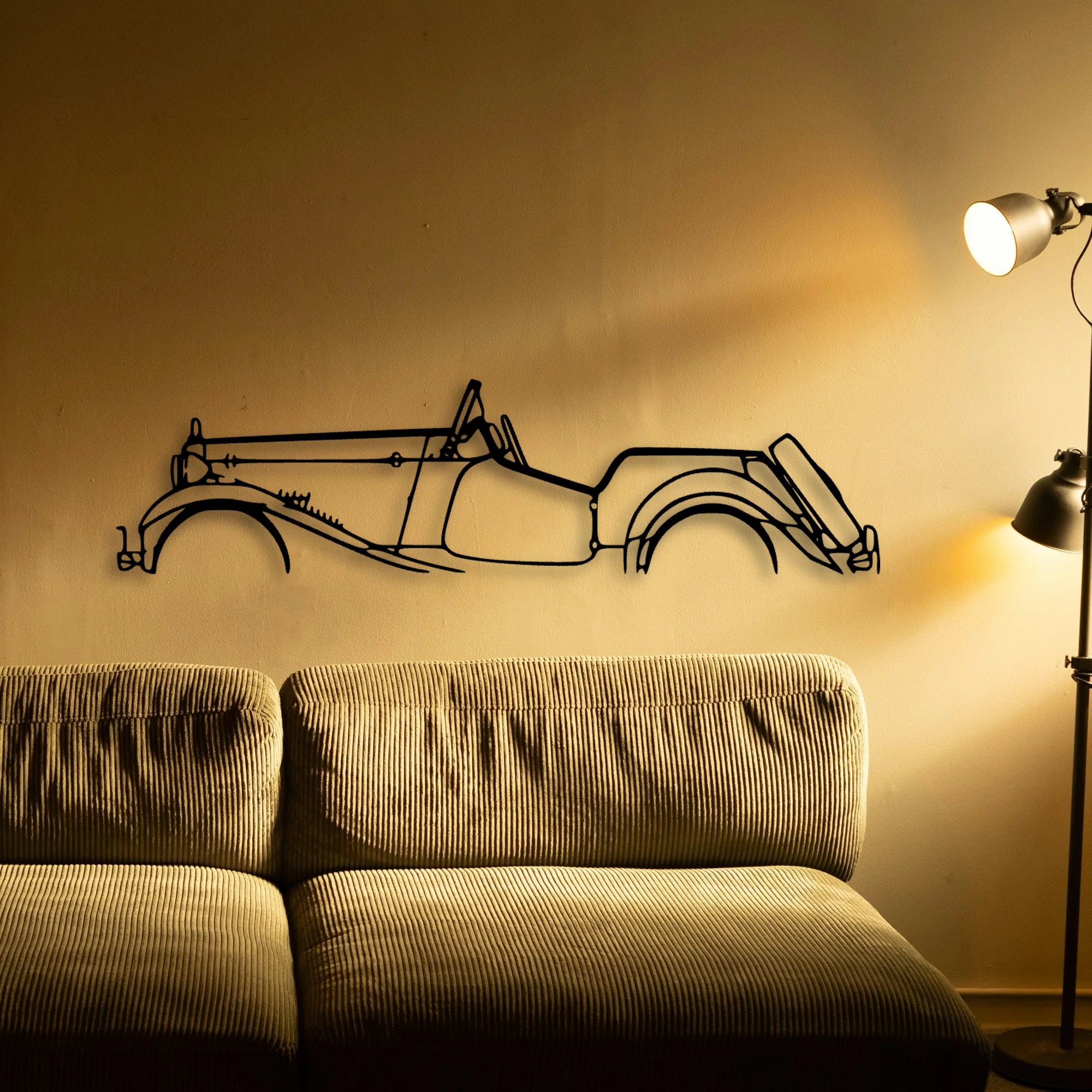 Roadster 1952 Classic Silhouette Metal Wall Art - Tinvibe