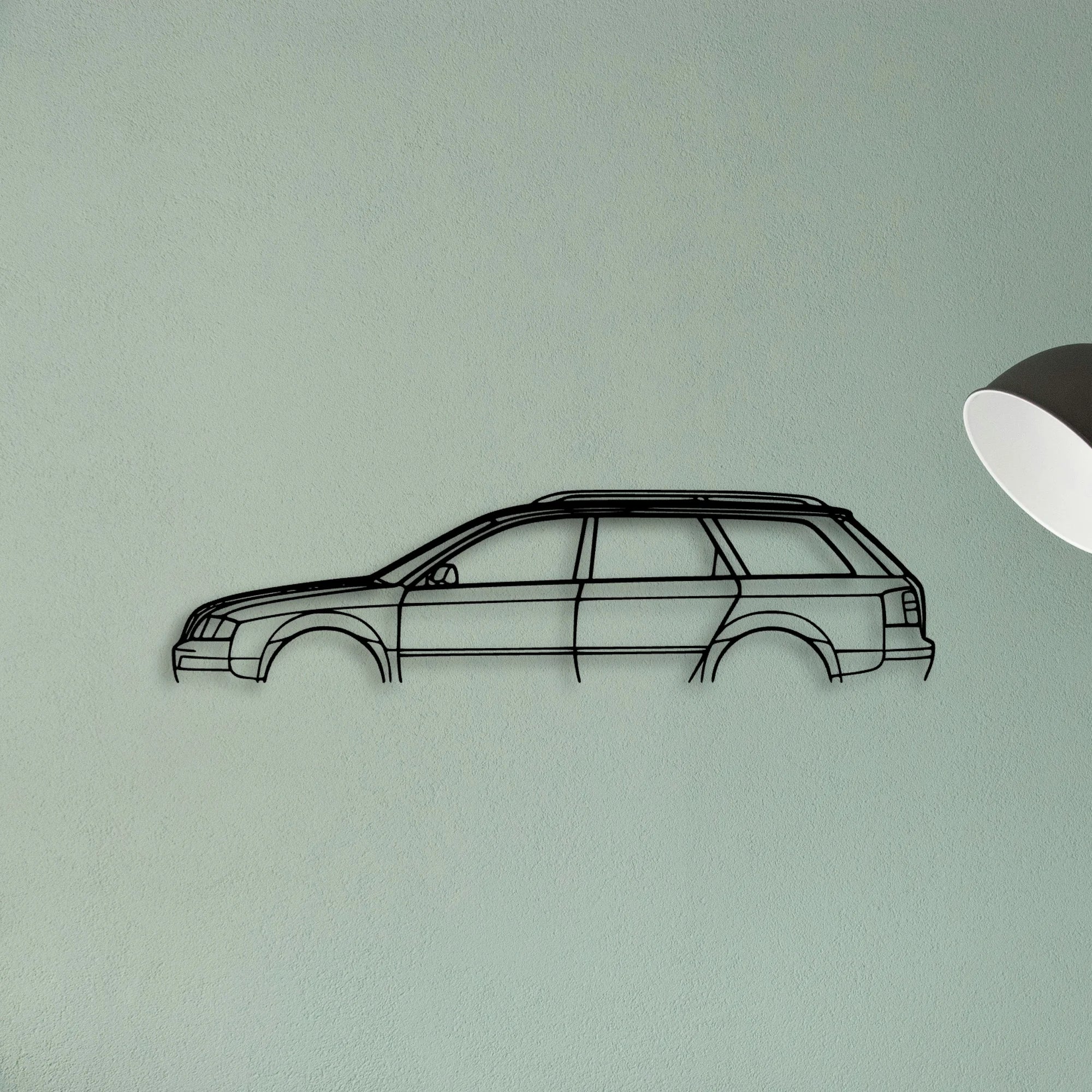 S6 Wagon 2001 Classic Silhouette Metal Wall Art - Tinvibe