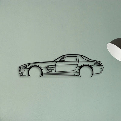 SLS AMG 2011 Classic Silhouette Metal Wall Art - Tinvibe