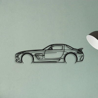 SLS AMG Black Series Classic Silhouette Metal Wall Art - Tinvibe