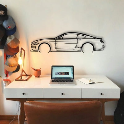 SM Edition Mustang 2 Classic Silhouette Metal Wall Art - Tinvibe