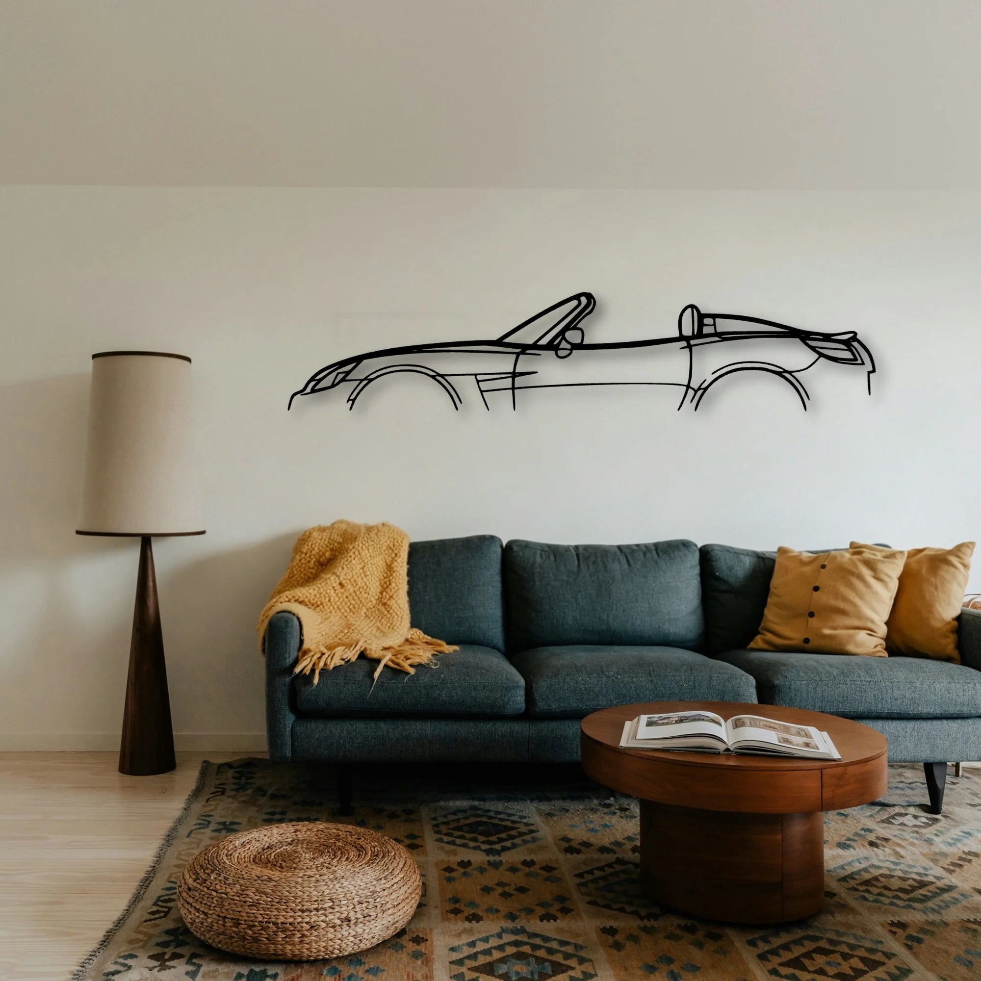Saturn SKY 2008 Cabrio Classic Silhouette Metal Wall Art - Tinvibe