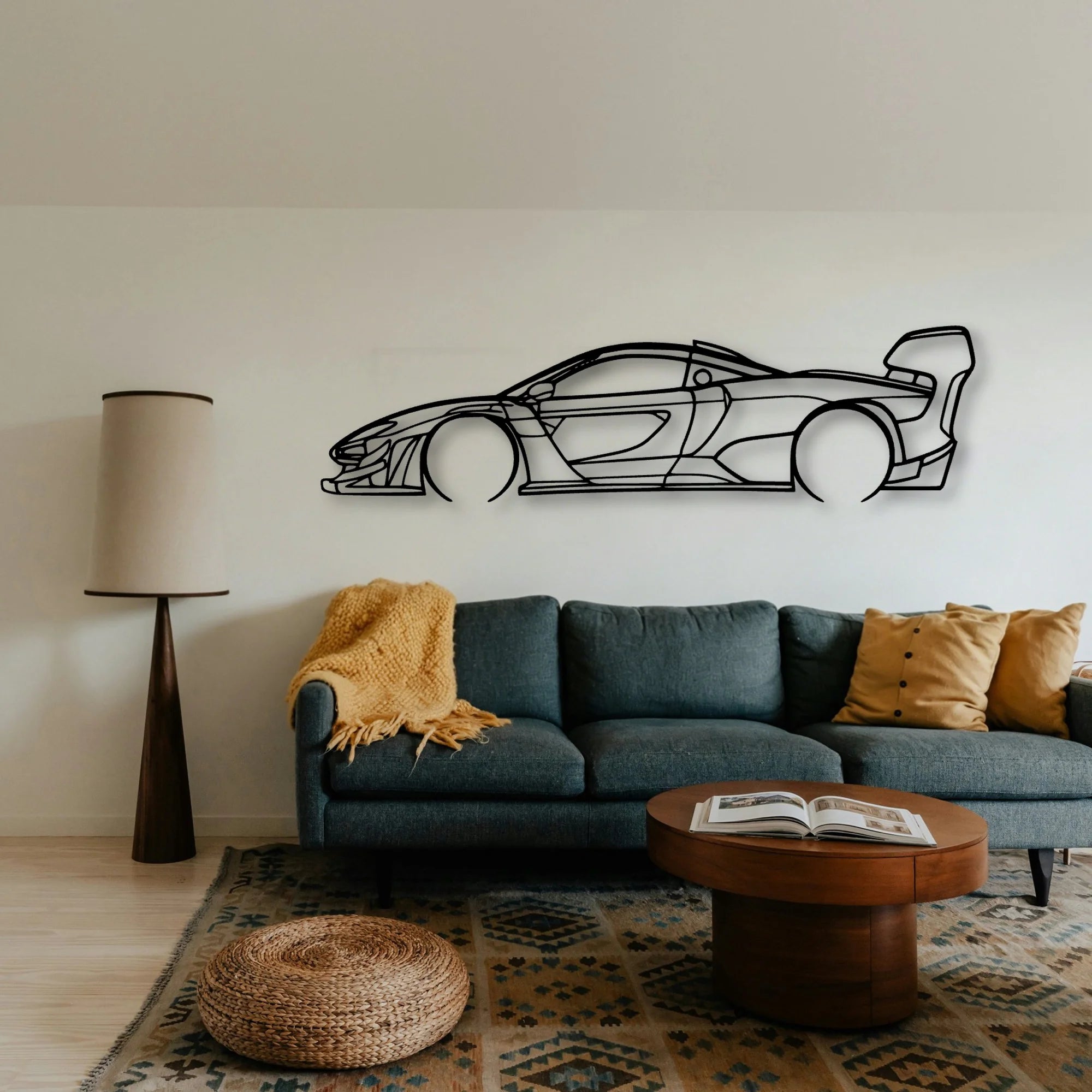 Senna GTR Classic Silhouette Metal Wall Art - Tinvibe
