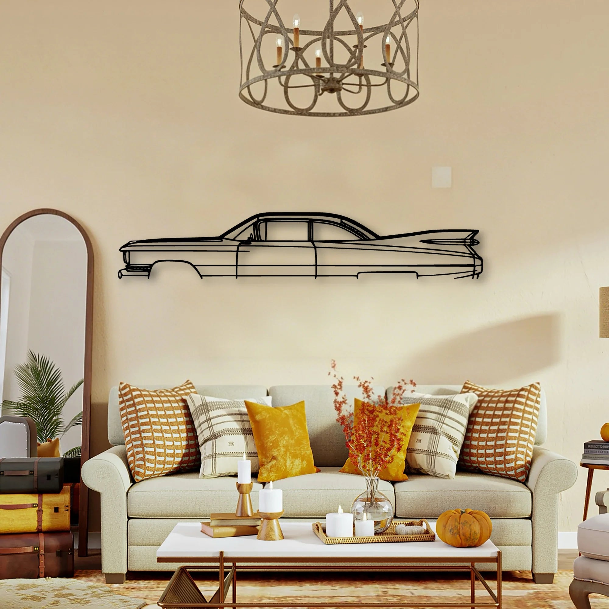 Series 62 1959 Classic Silhouette Metal Wall Art - Tinvibe