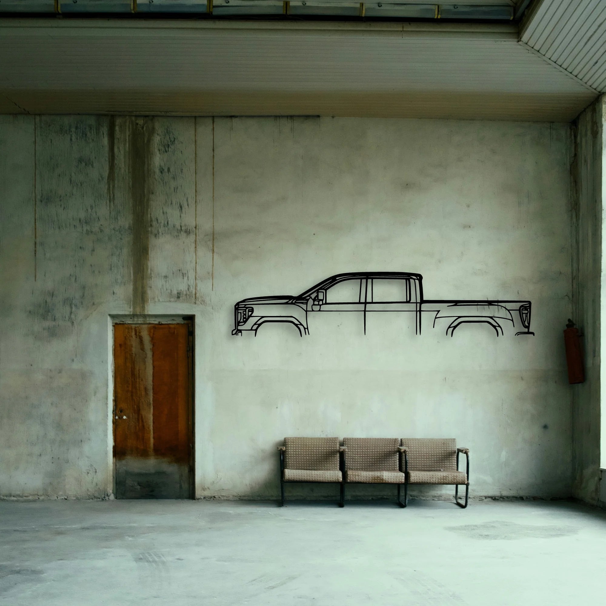 Sierra 2500 GT4 Classic Silhouette Metal Wall Art - Tinvibe