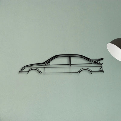 Sierra Cosworth RS500 1988 Classic Silhouette Metal Wall Art - Tinvibe