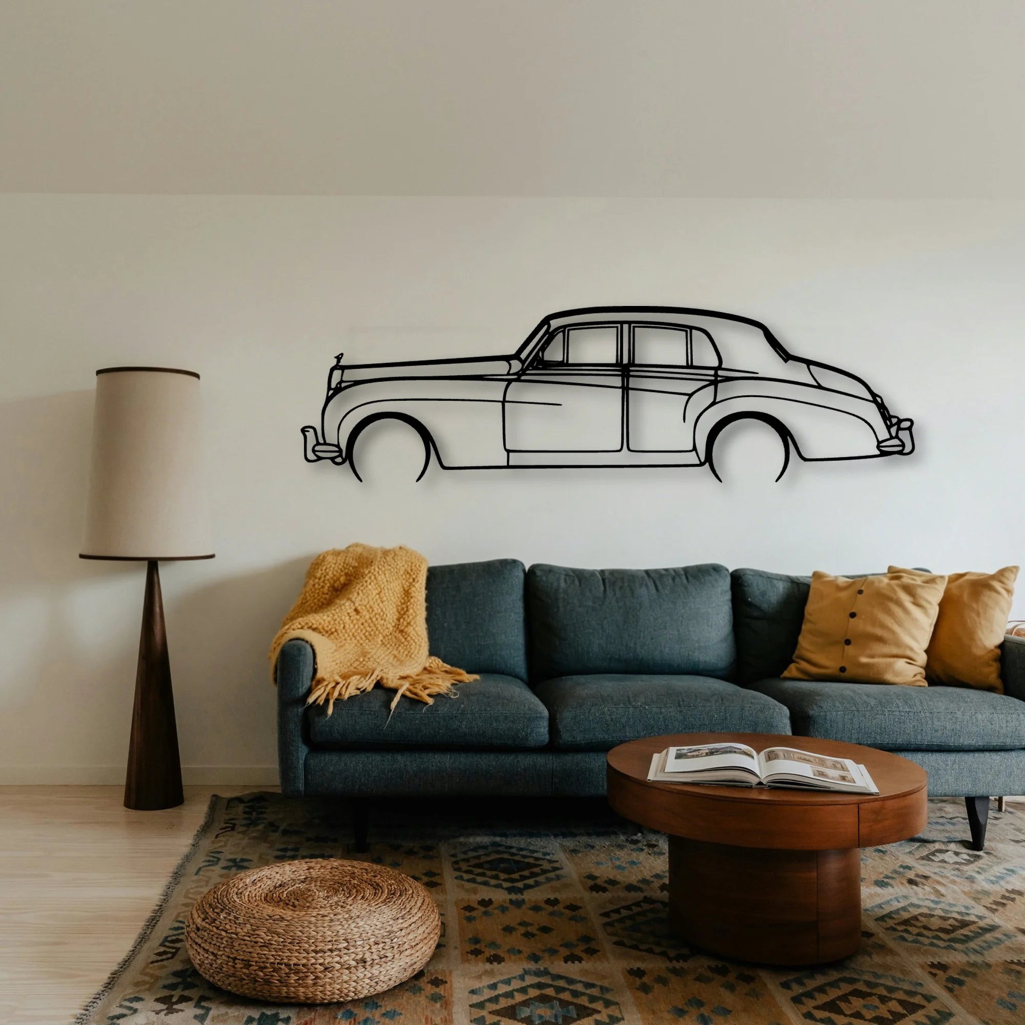 Silver Cloud 2 Classic Silhouette Metal Wall Art - Tinvibe