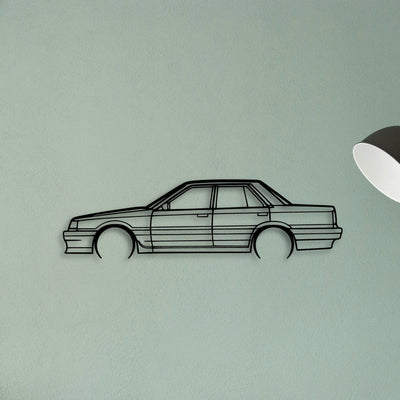 Skyline R31 1989 Classic Silhouette Metal Wall Art - Tinvibe