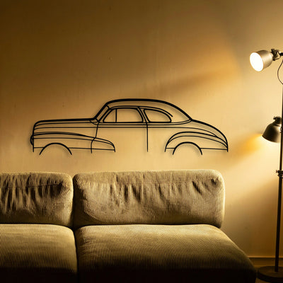 Stylemaster Coupe 1948 Classic Silhouette Metal Wall Art - Tinvibe