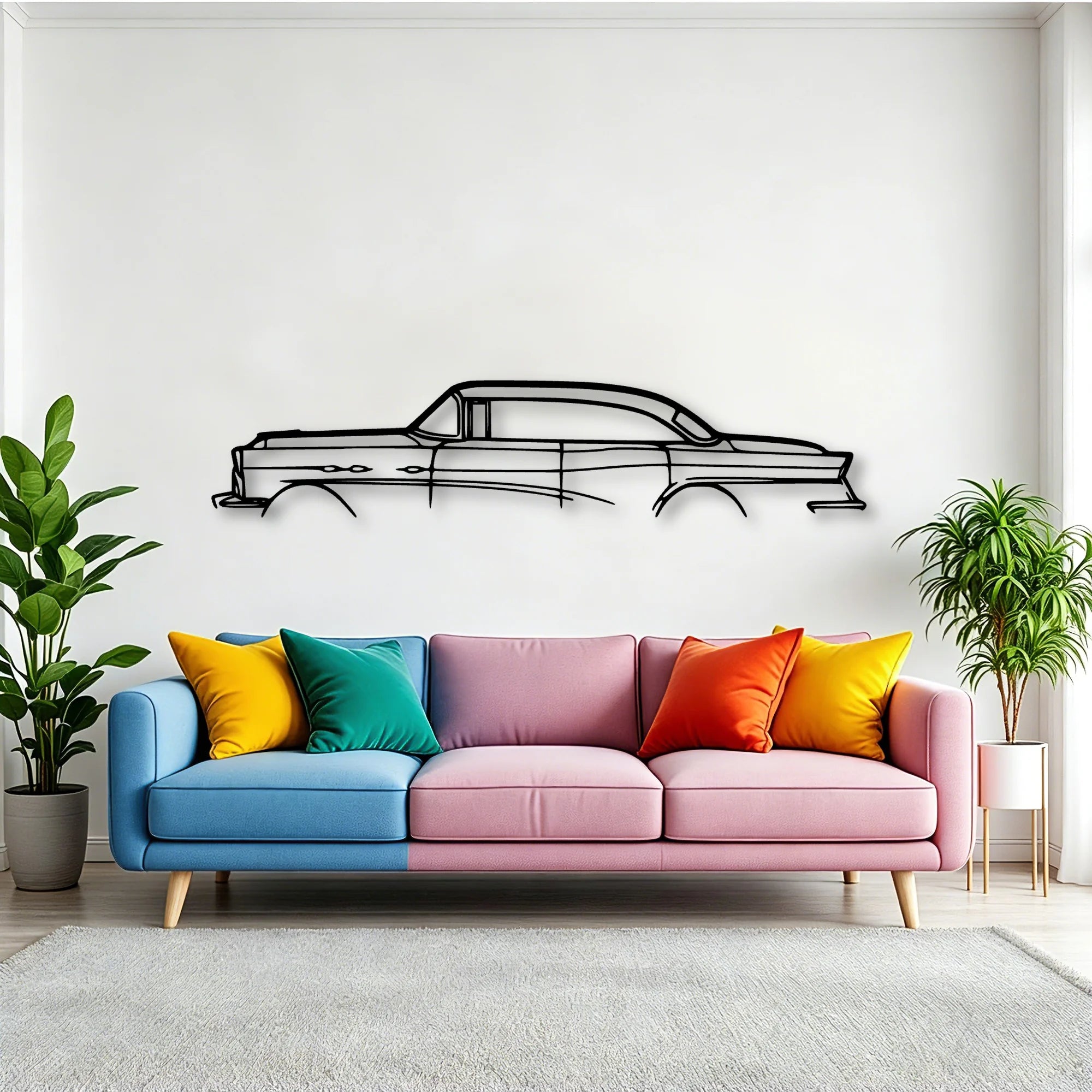Super 1956 Classic Silhouette Metal Wall Art - Tinvibe