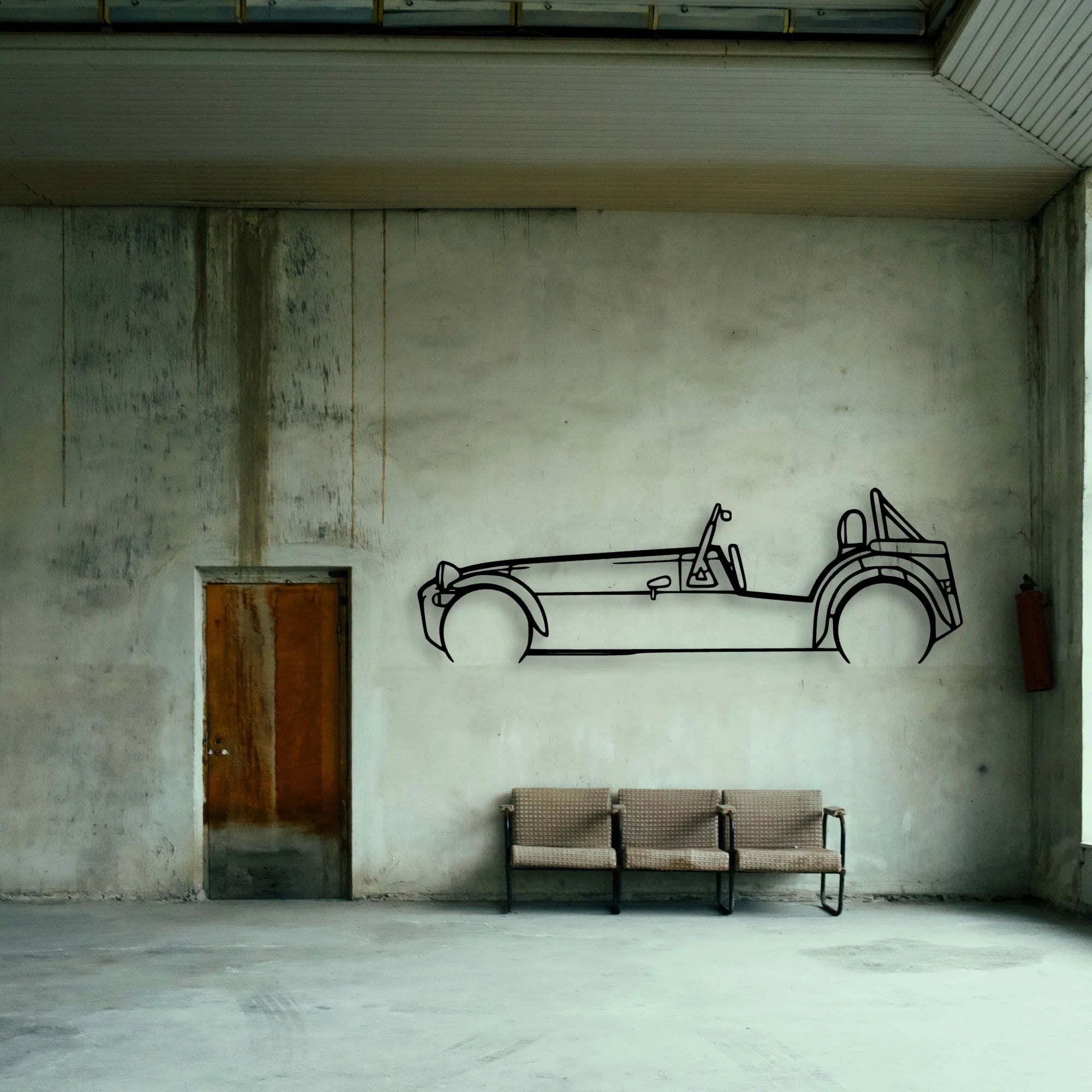 Super 7 Classic Silhouette Metal Wall Art - Tinvibe