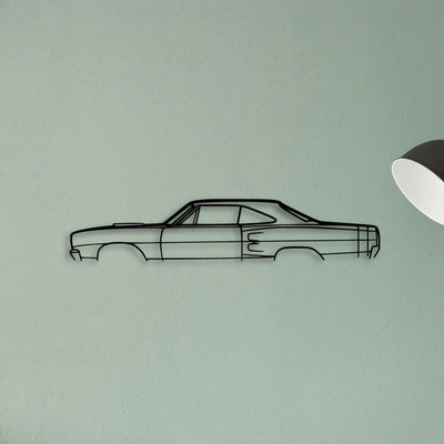 Super BEE 1969 Classic Silhouette Metal Wall Art - Tinvibe