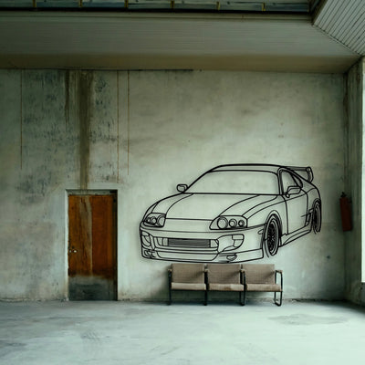 Supra 1994 Angle Classic Silhouette Metal Wall Art - Tinvibe