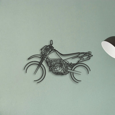 Suzuki DR650 Classic Motorcycle Silhouette Metal Wall Art - Tinvibe