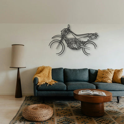Suzuki DR650 Classic Motorcycle Silhouette Metal Wall Art - Tinvibe