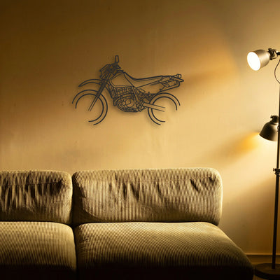 Suzuki DR650 Classic Motorcycle Silhouette Metal Wall Art - Tinvibe