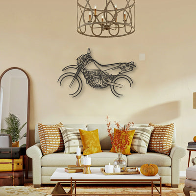 Suzuki DR650 Classic Motorcycle Silhouette Metal Wall Art - Tinvibe