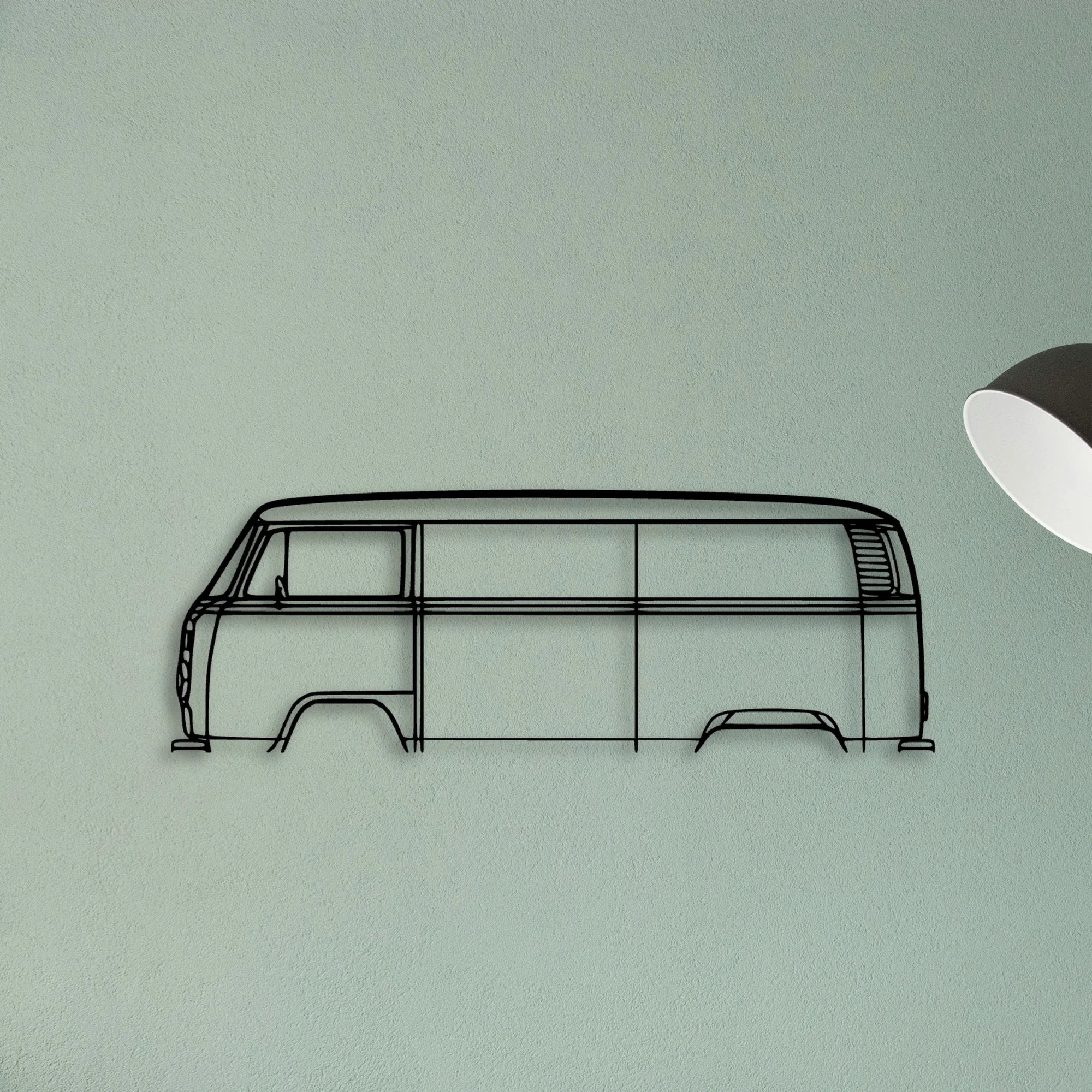 T2 BUS 1977 Classic Silhouette Metal Wall Art - Tinvibe