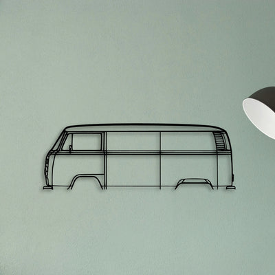 T2 BUS 1977 Classic Silhouette Metal Wall Art - Tinvibe