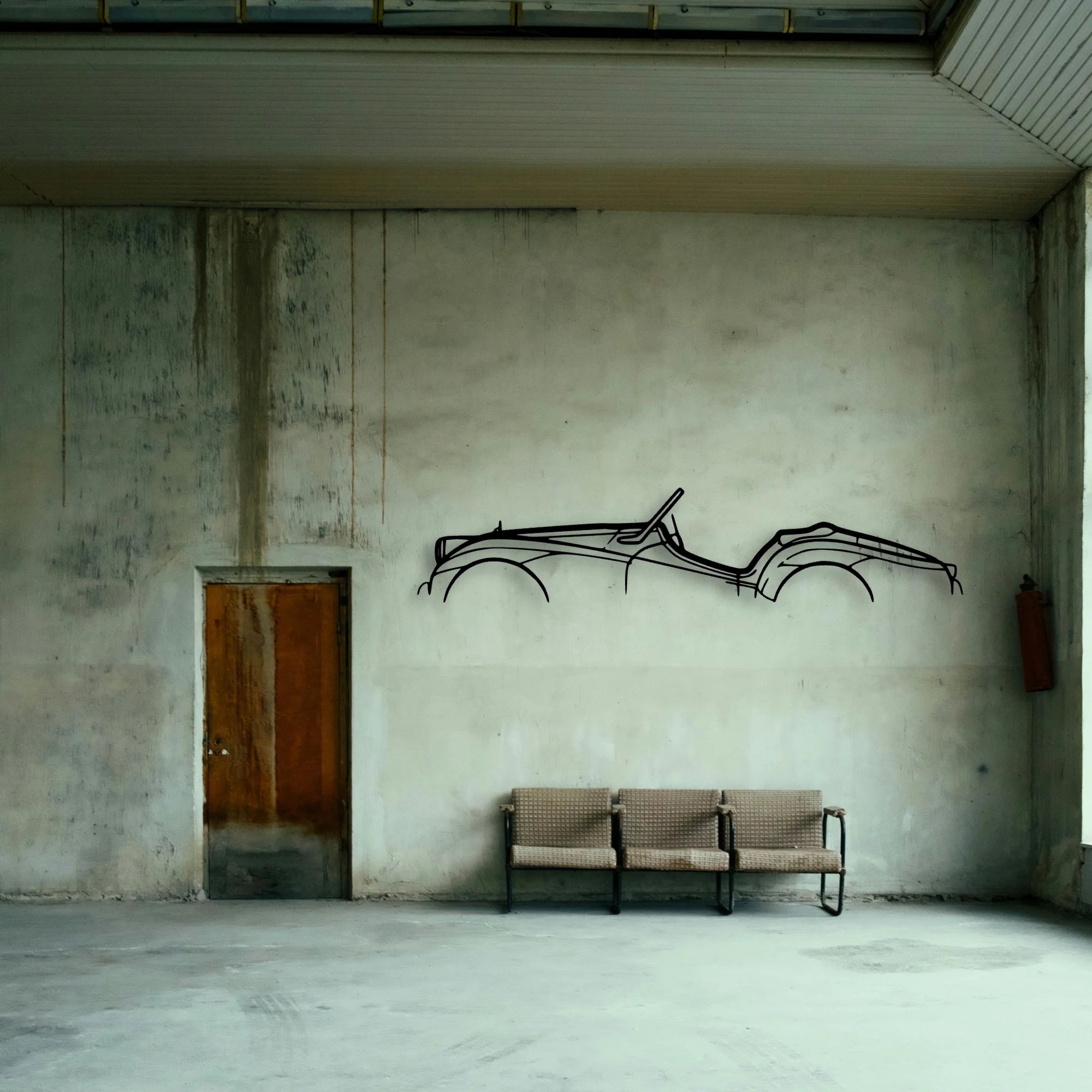 TR3A 1959 Classic Silhouette Metal Wall Art - Tinvibe