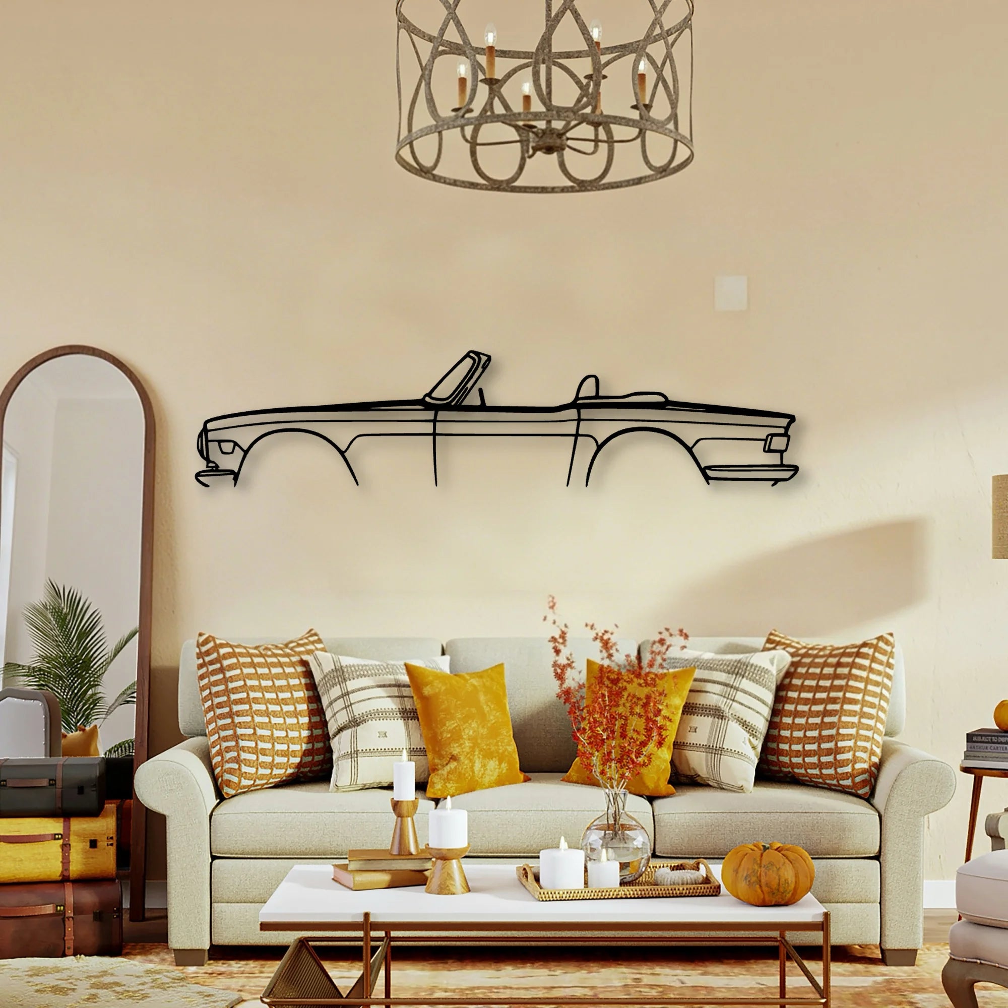 TR6 1971 Classic Silhouette Metal Wall Art - Tinvibe