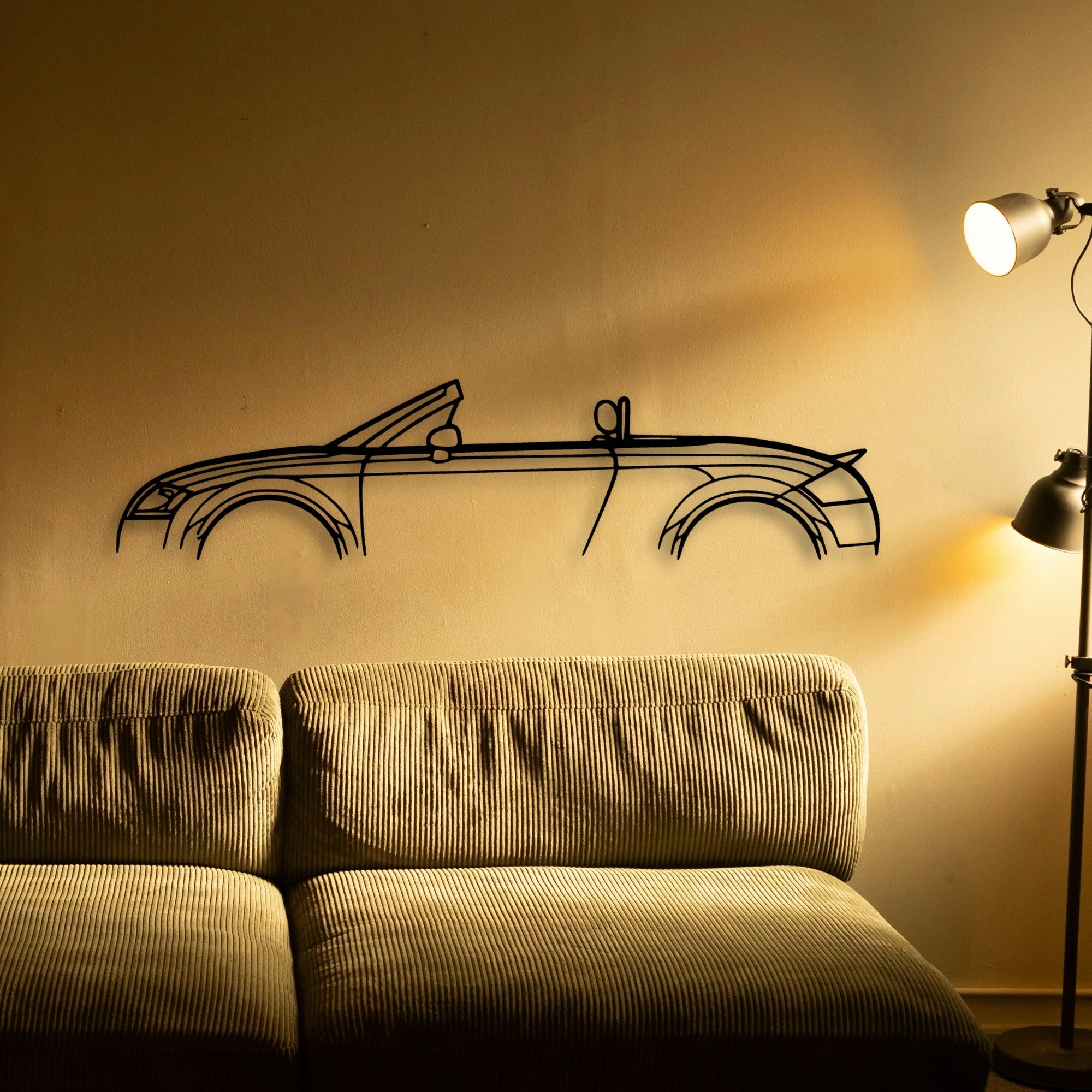 TT MK1 Roadster 2001 Classic Silhouette Metal Wall Art - Tinvibe