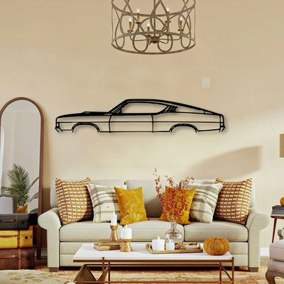 Torino Cobra 1969 Classic Silhouette Metal Wall Art - Tinvibe