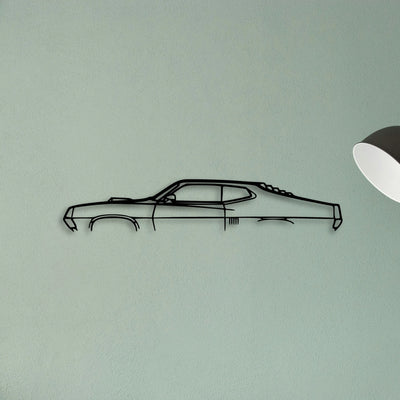 Torino GT 1970 Classic Silhouette Metal Wall Art - Tinvibe