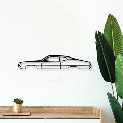 Torino GT 1971 Classic Silhouette Metal Wall Art - Tinvibe