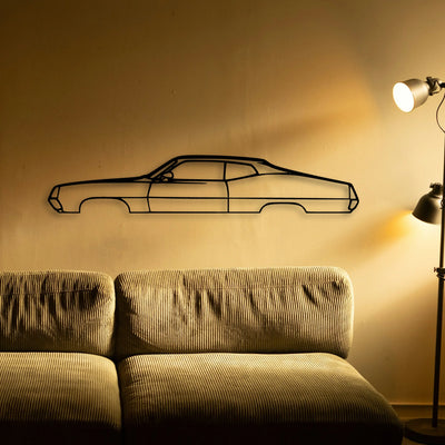 Torino GT 1971 Classic Silhouette Metal Wall Art - Tinvibe