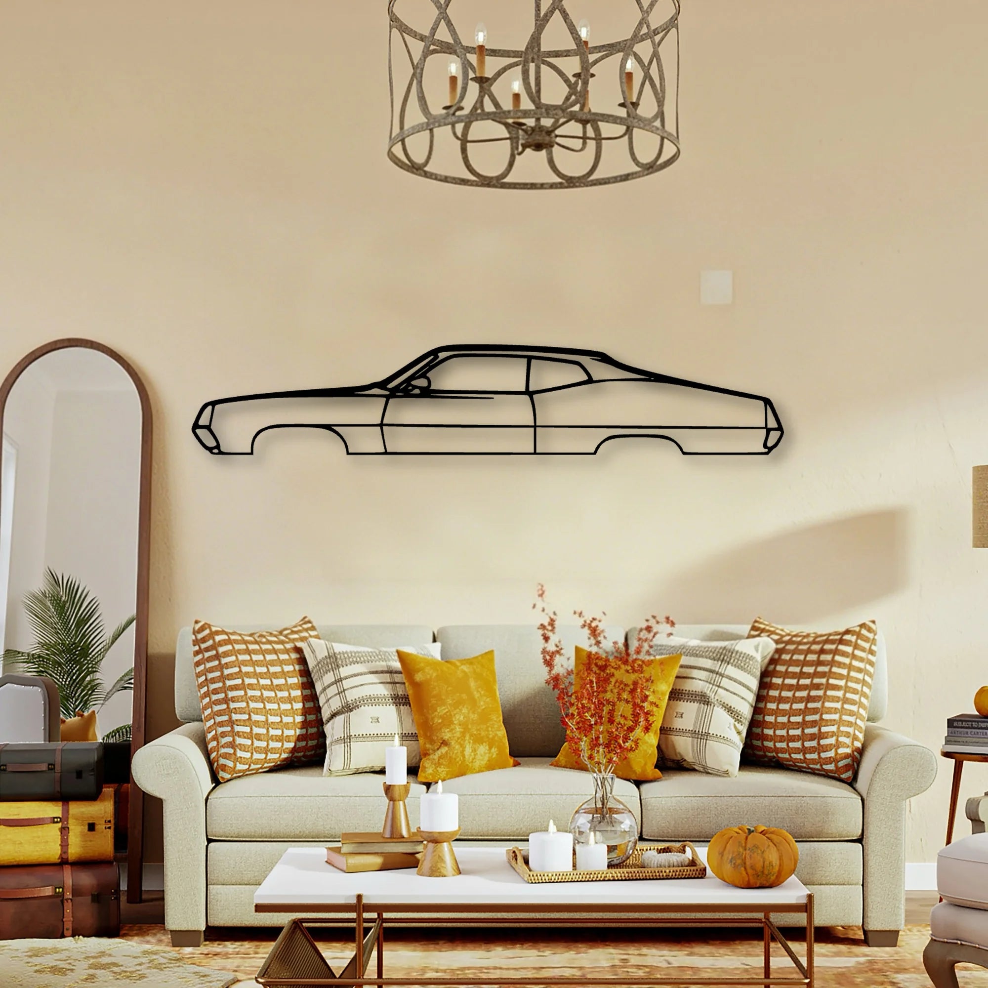 Torino GT 1971 Classic Silhouette Metal Wall Art - Tinvibe