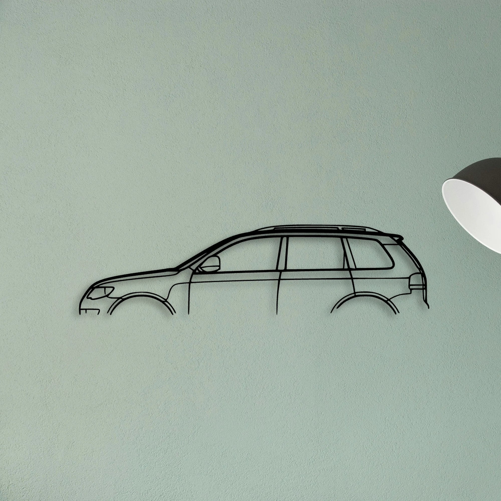 Touareg 2009 Classic Silhouette Metal Wall Art - Tinvibe