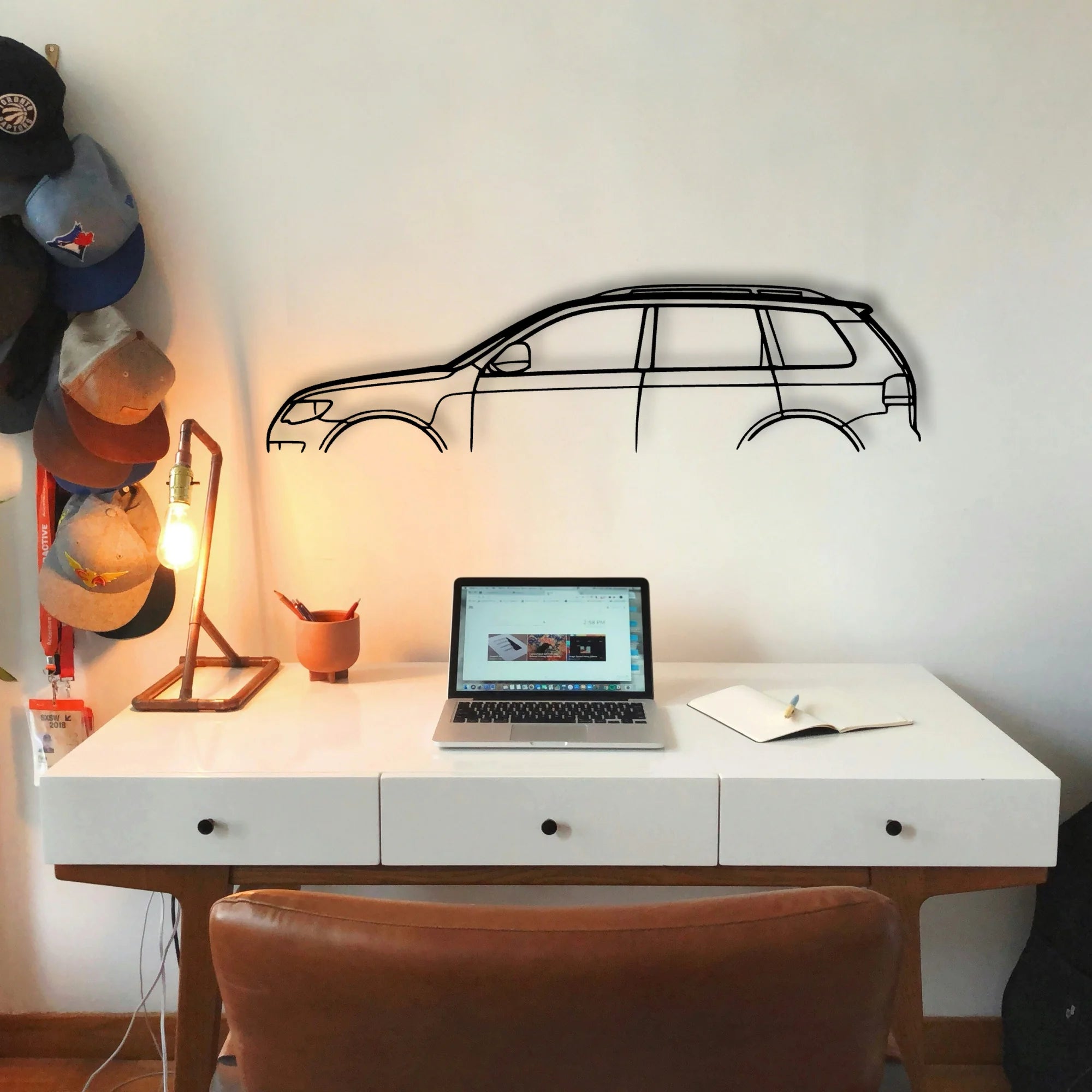 Touareg 2009 Classic Silhouette Metal Wall Art - Tinvibe