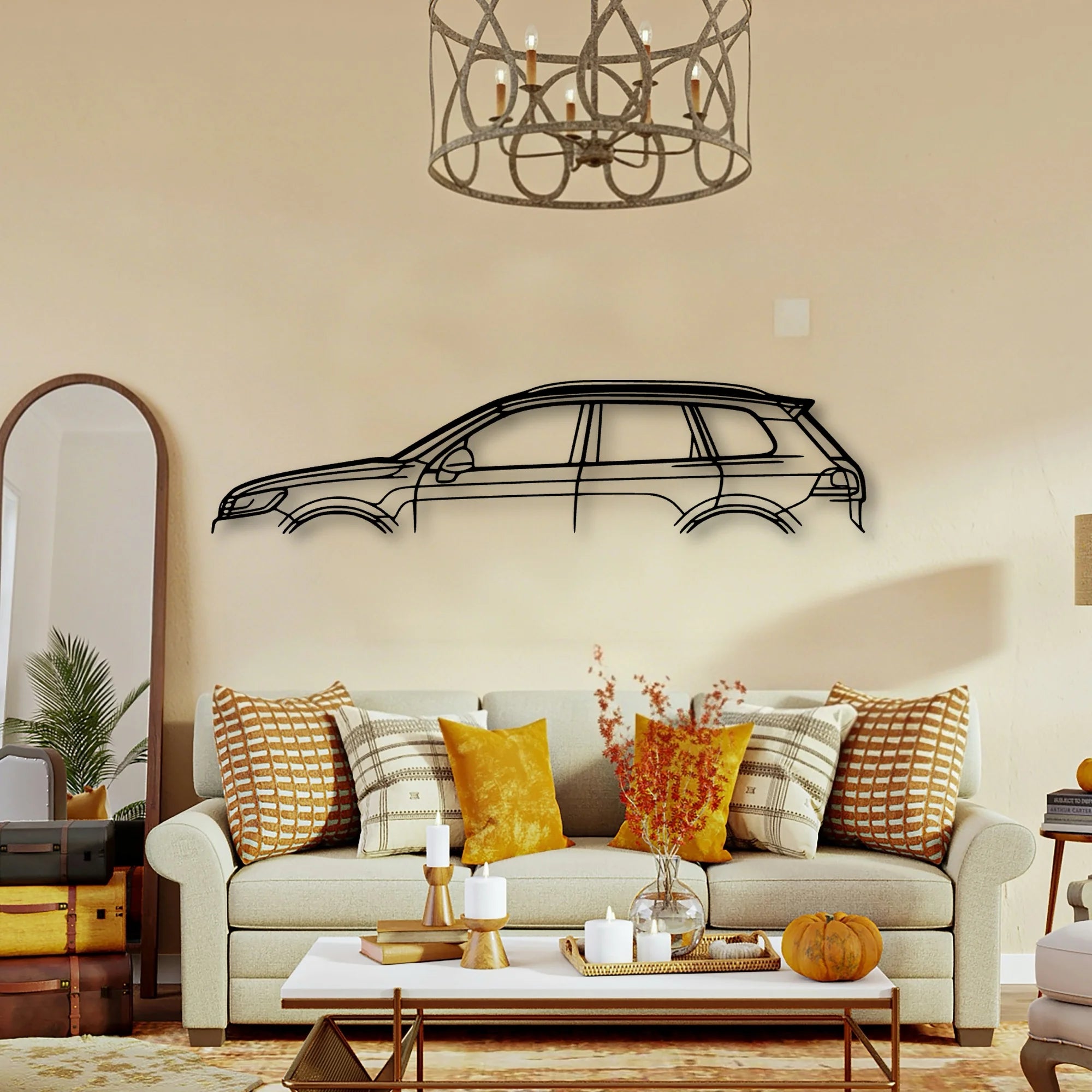 Touareg 2016 Classic Silhouette Metal Wall Art - Tinvibe