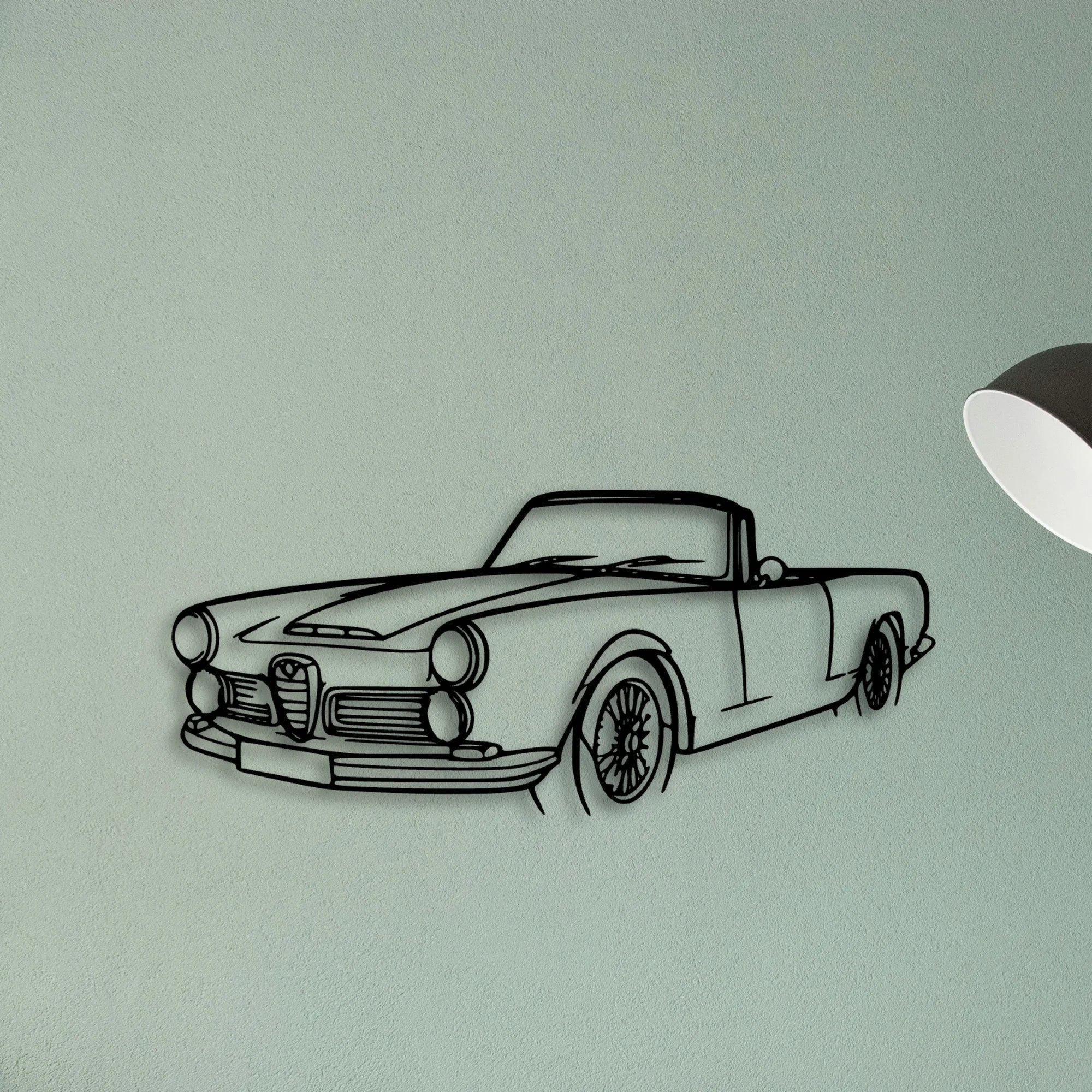 Touring Spider 1960 Angle Classic Silhouette Metal Wall Art - Tinvibe