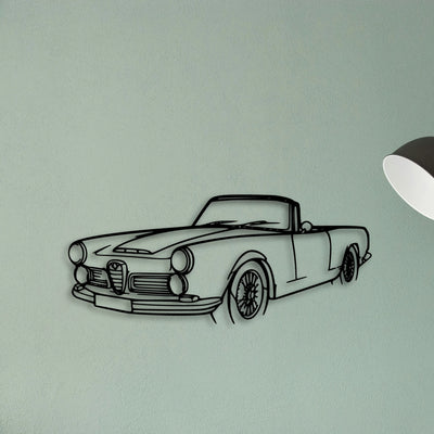 Touring Spider 1960 Angle Classic Silhouette Metal Wall Art - Tinvibe