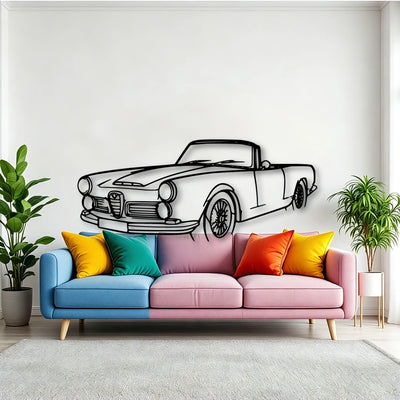 Touring Spider 1960 Angle Classic Silhouette Metal Wall Art - Tinvibe