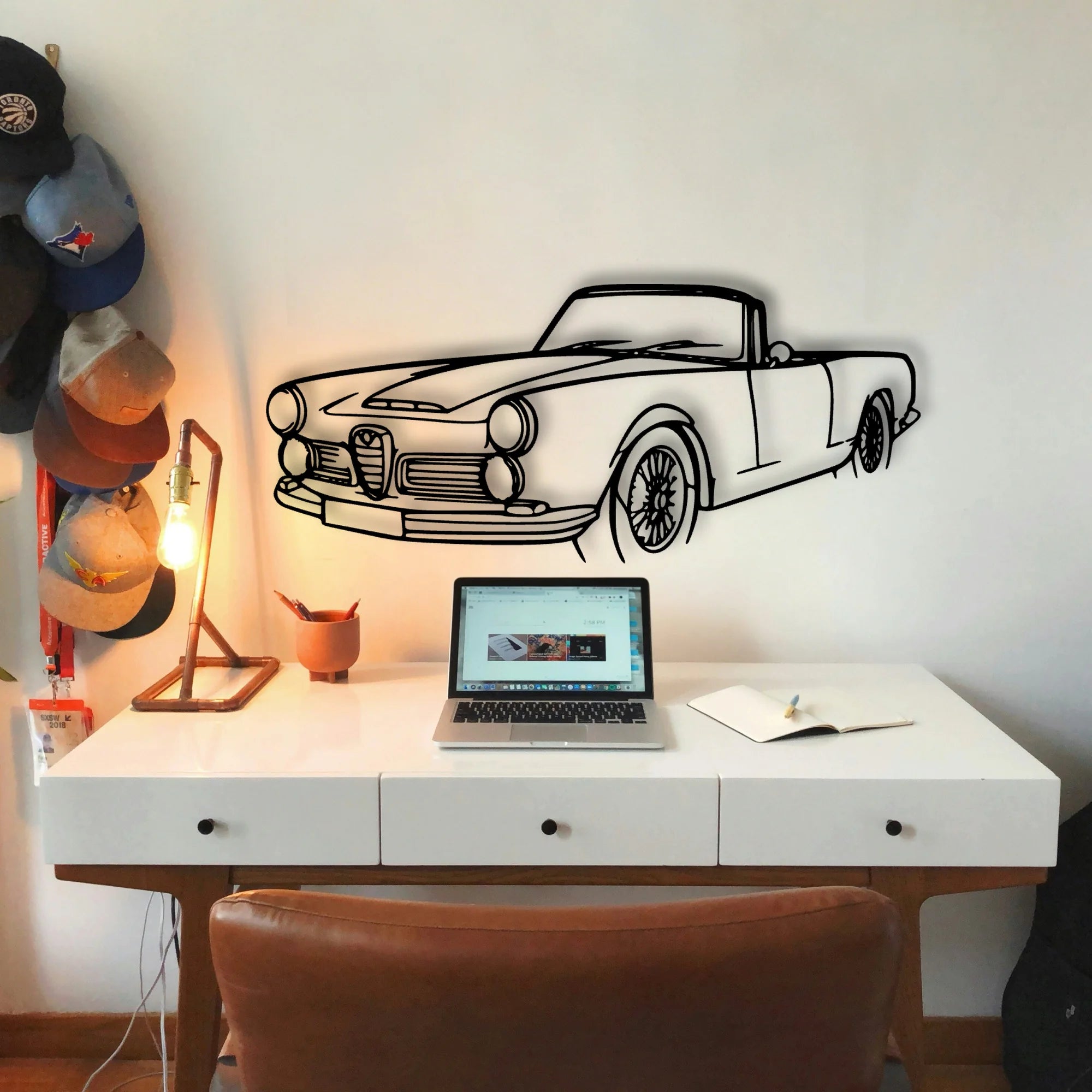 Touring Spider 1960 Angle Classic Silhouette Metal Wall Art - Tinvibe
