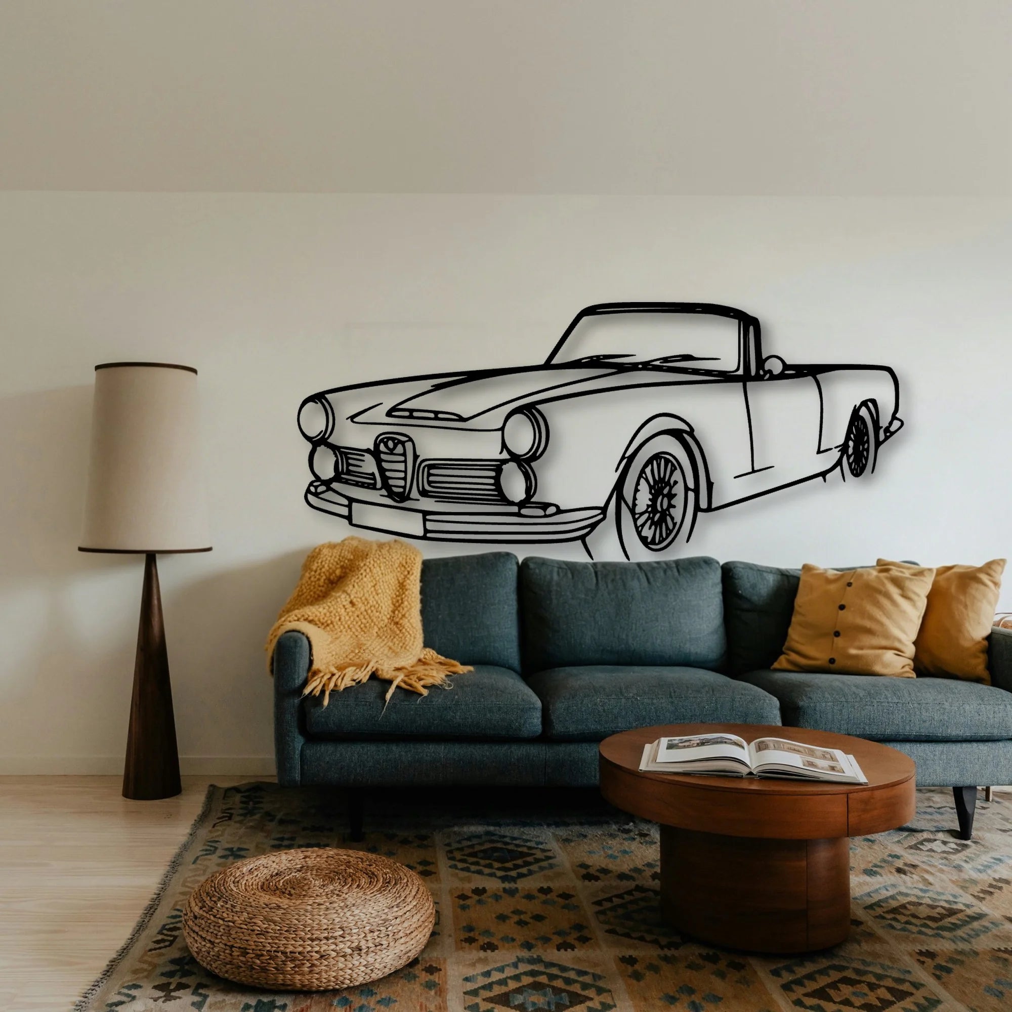 Touring Spider 1960 Angle Classic Silhouette Metal Wall Art - Tinvibe